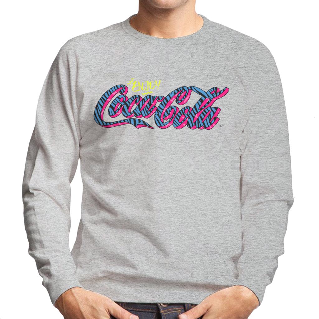 Coca Cola Retro Zebra Logo Men's Sweatshirt-ALL + EVERY