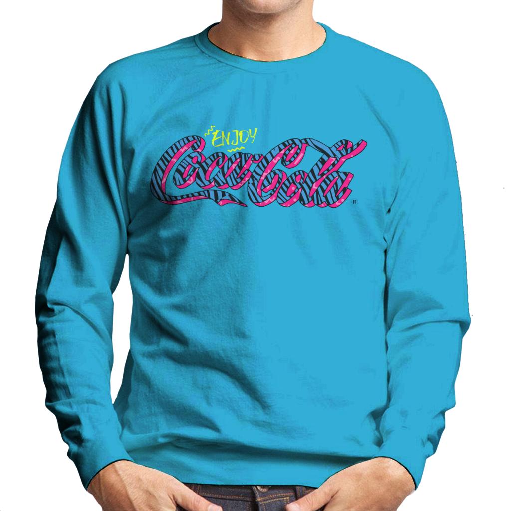 Coca Cola Retro Zebra Logo Men's Sweatshirt-ALL + EVERY