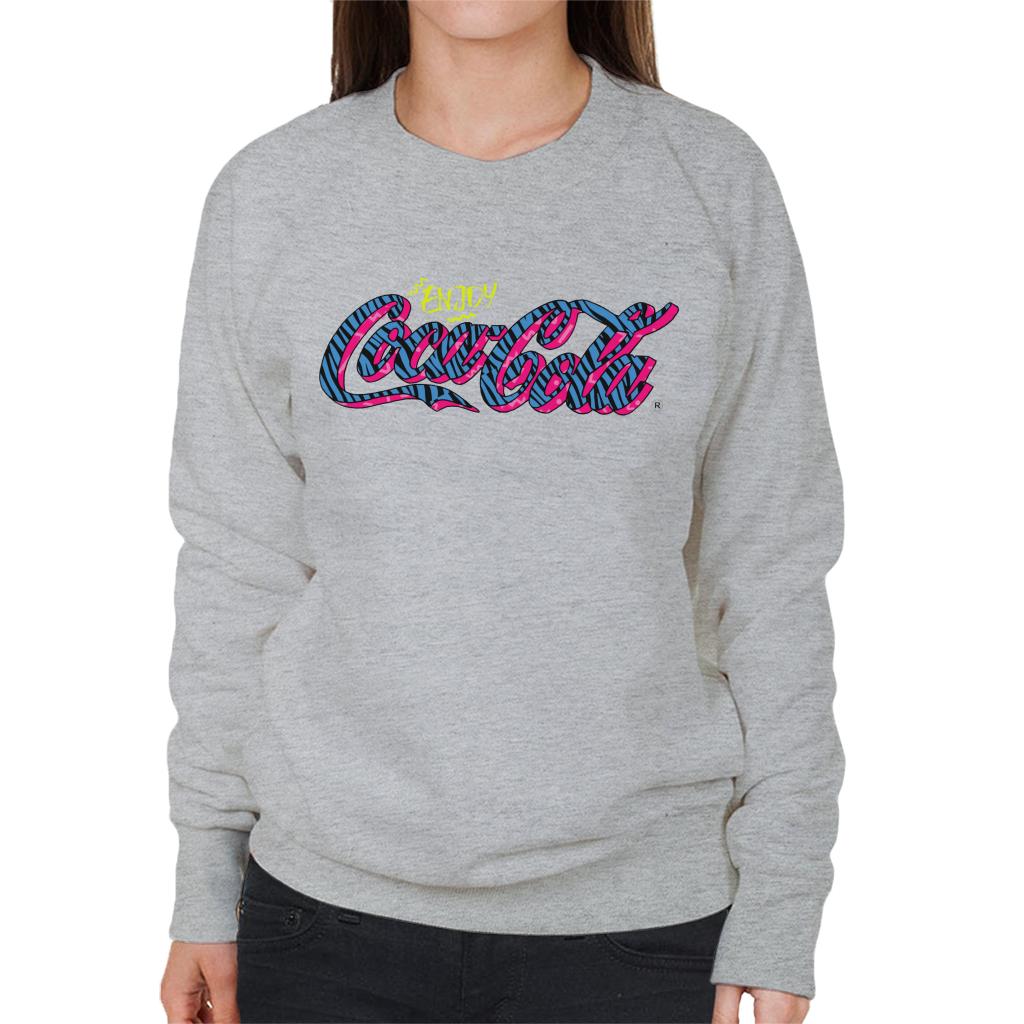 Coca Cola Retro Zebra Logo Women's Sweatshirt-ALL + EVERY