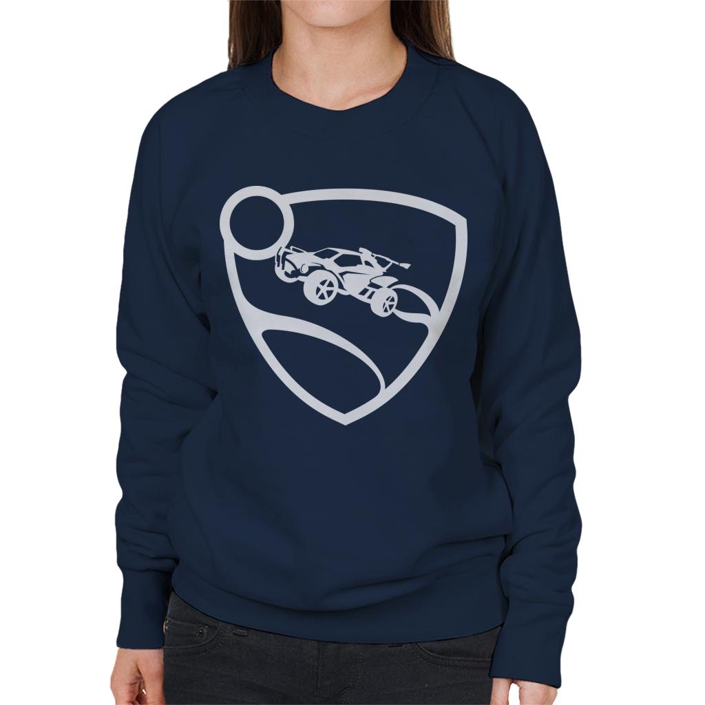 Rocket-League-White-Logo-Womens-Sweatshirt