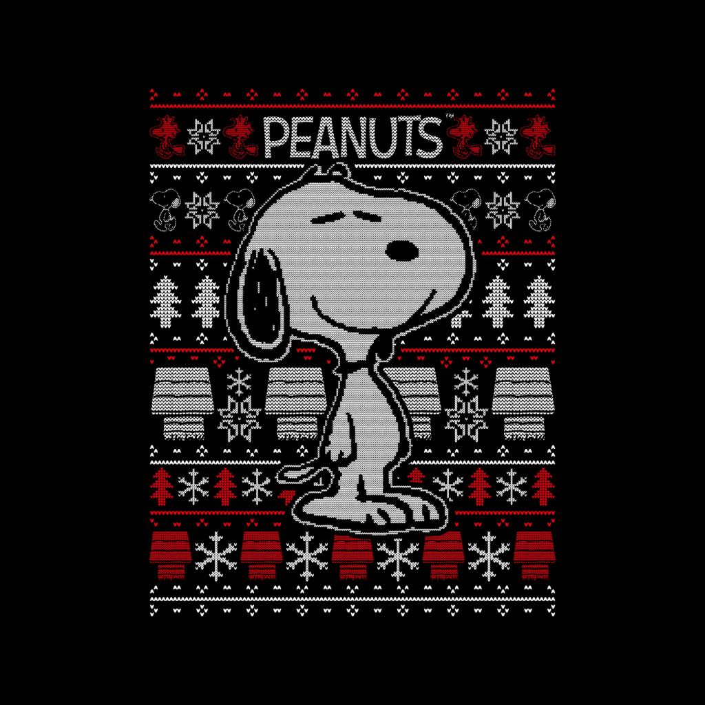 Peanuts Snoopy Christmas Knit Pattern Men's T-Shirt-ALL + EVERY