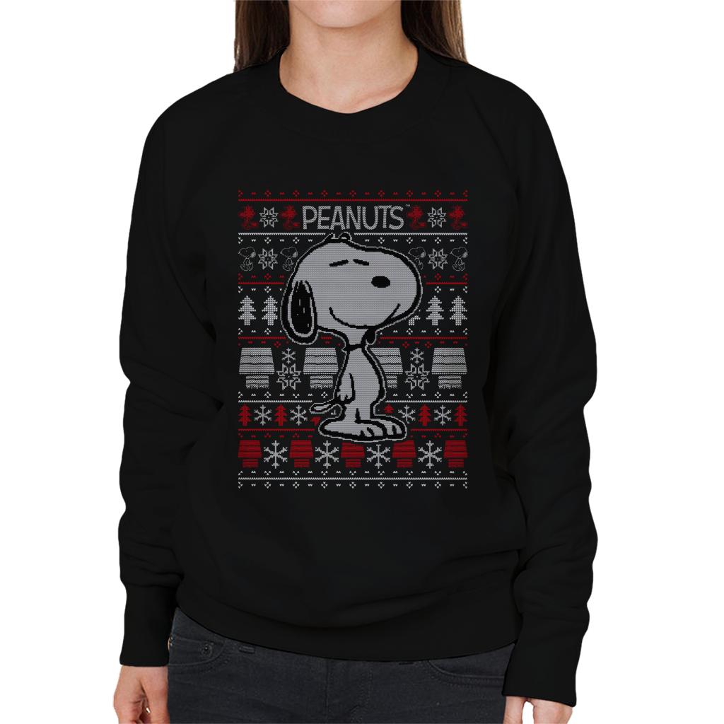 Snoopy christmas deals sweater womens