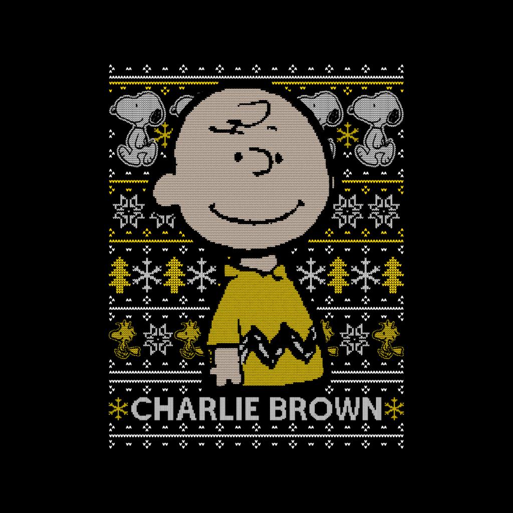 Peanuts Christmas Charlie Brown Knitted Pattern Men's T-Shirt-ALL + EVERY