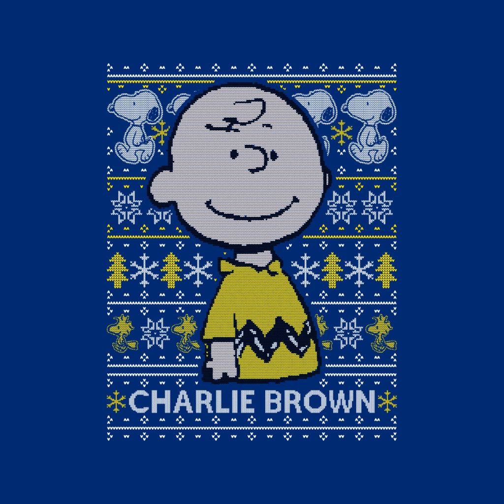 Peanuts Christmas Charlie Brown Knitted Pattern Men's T-Shirt-ALL + EVERY