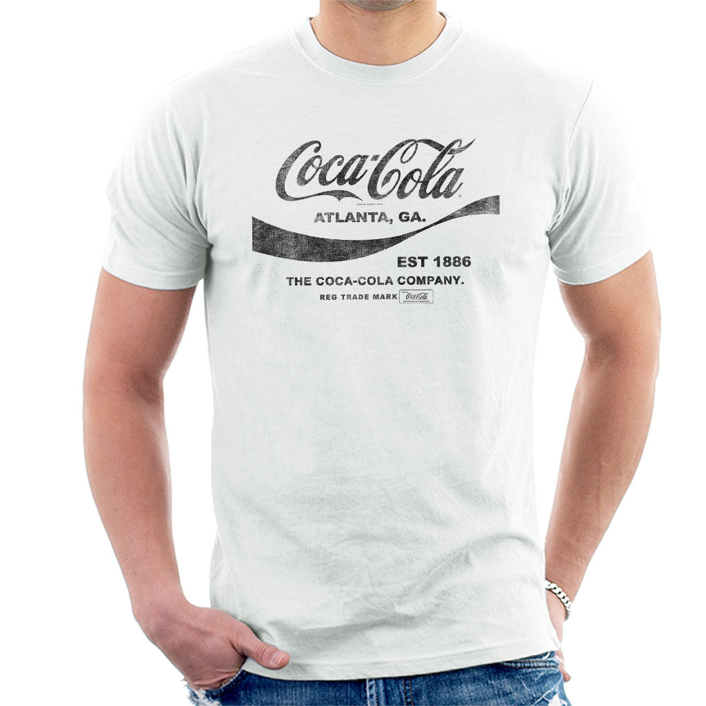 Coca Cola Drink 1886 Black Text Men's T-Shirt-ALL + EVERY