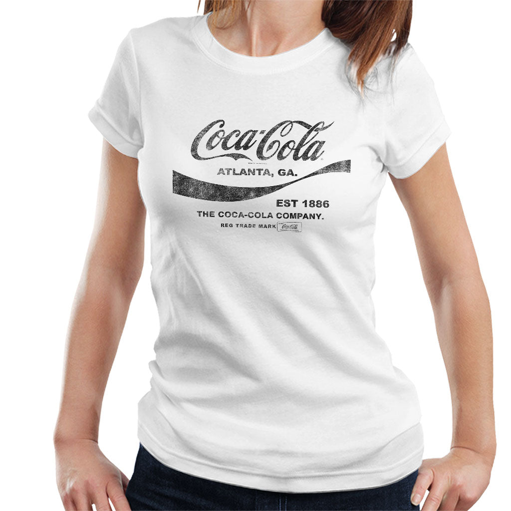 Coca Cola Drink 1886 Black Text Women's T-Shirt-ALL + EVERY