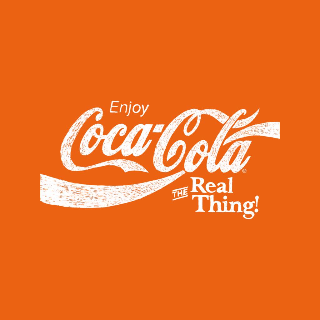 Coca Cola The Real Thing White Text Men's T-Shirt-ALL + EVERY