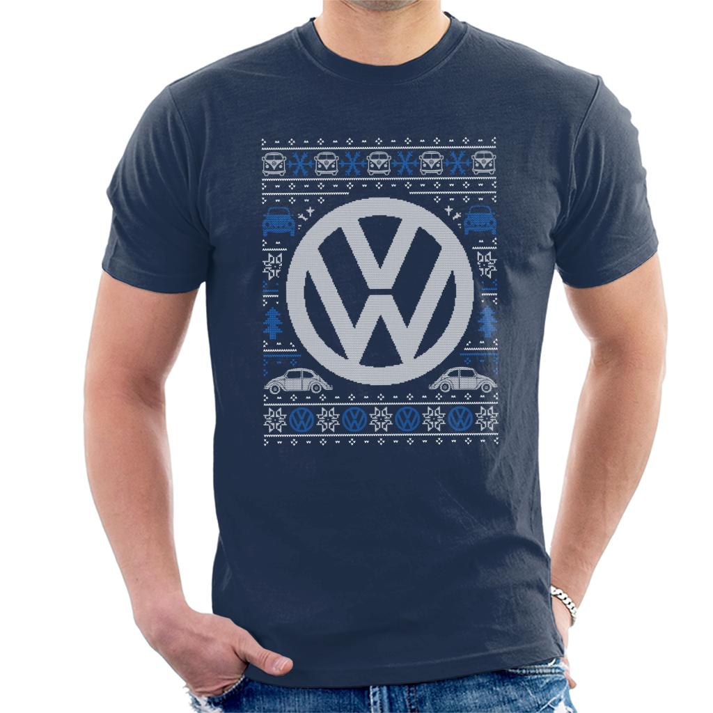 Volkswagen Christmas Festive Logo Men's T-Shirt-ALL + EVERY