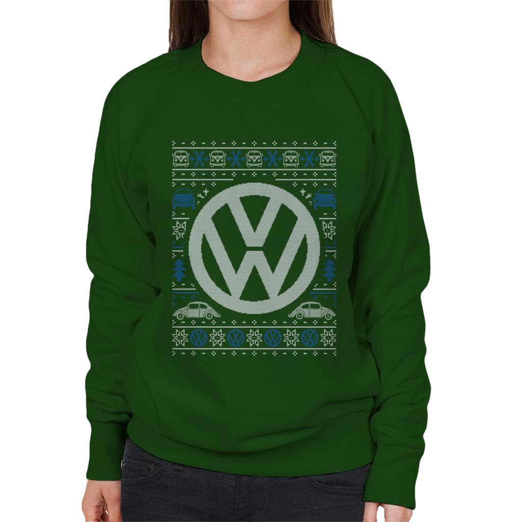 Volkswagen Christmas Festive Logo Women's Sweatshirt-ALL + EVERY