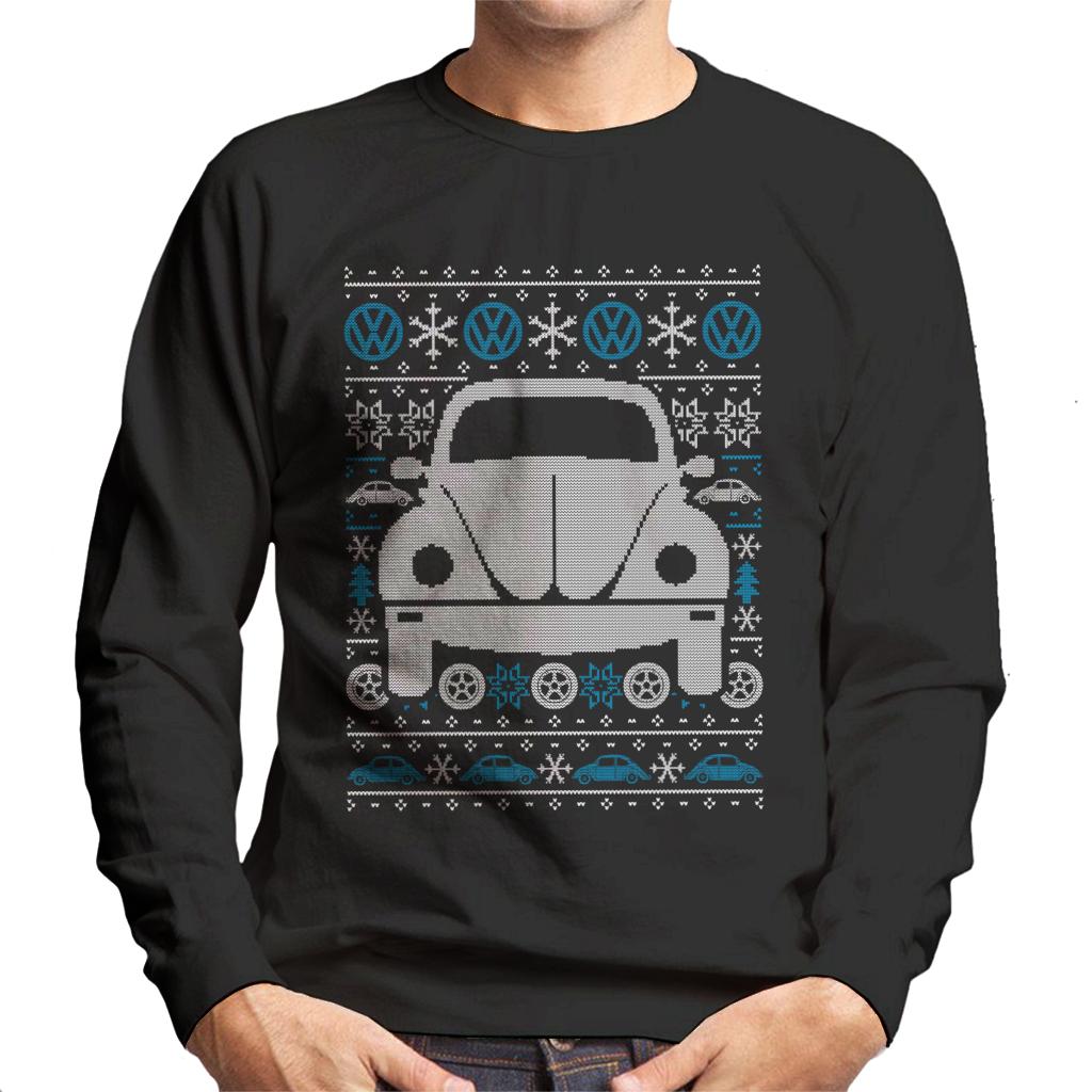 Volkswagen Christmas Beetle Festive Pattern Men's Sweatshirt-ALL + EVERY