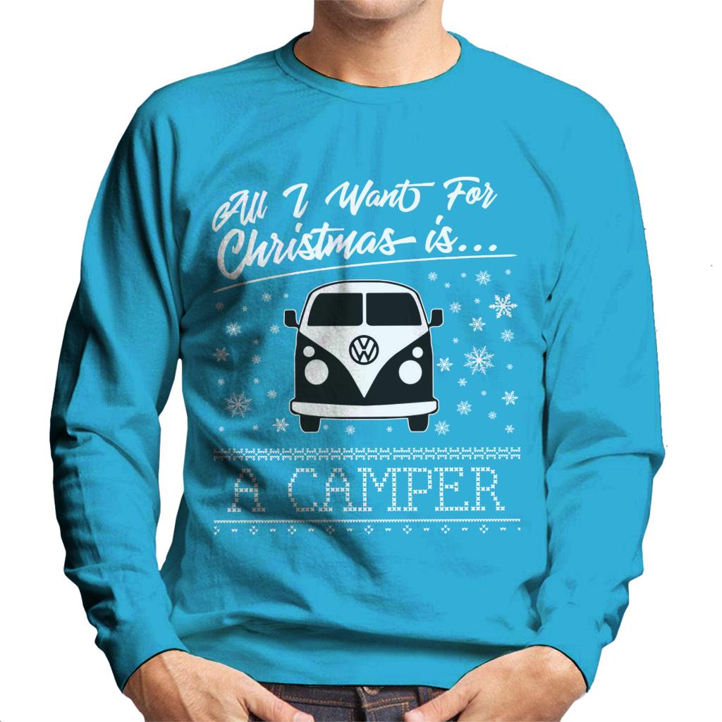 Volkswagen Christmas All I Want For Xmas Is A Camper Men's Sweatshirt-ALL + EVERY