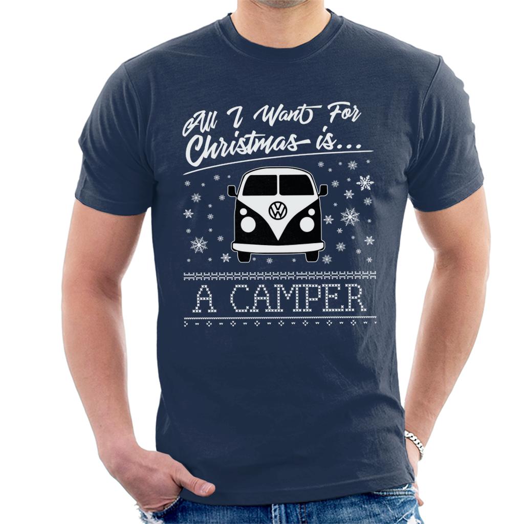 Volkswagen Christmas All I Want For Xmas Is A Camper Men's T-Shirt-ALL + EVERY