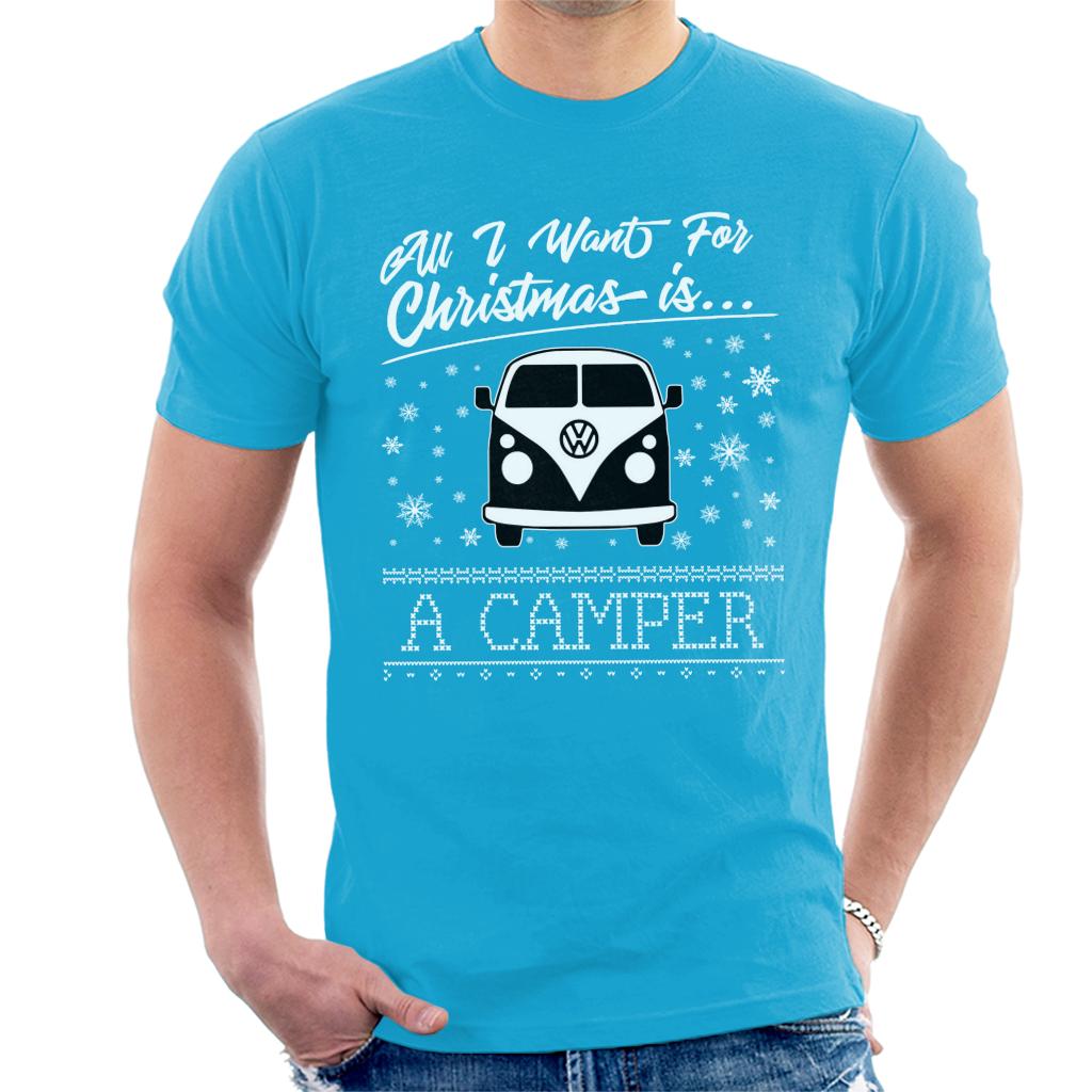 Volkswagen Christmas All I Want For Xmas Is A Camper Men's T-Shirt-ALL + EVERY