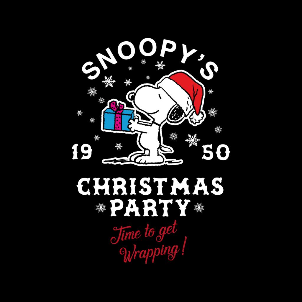 Peanuts Snoopy's Christmas Party Time To Get Wrapping Men's T-Shirt-ALL + EVERY