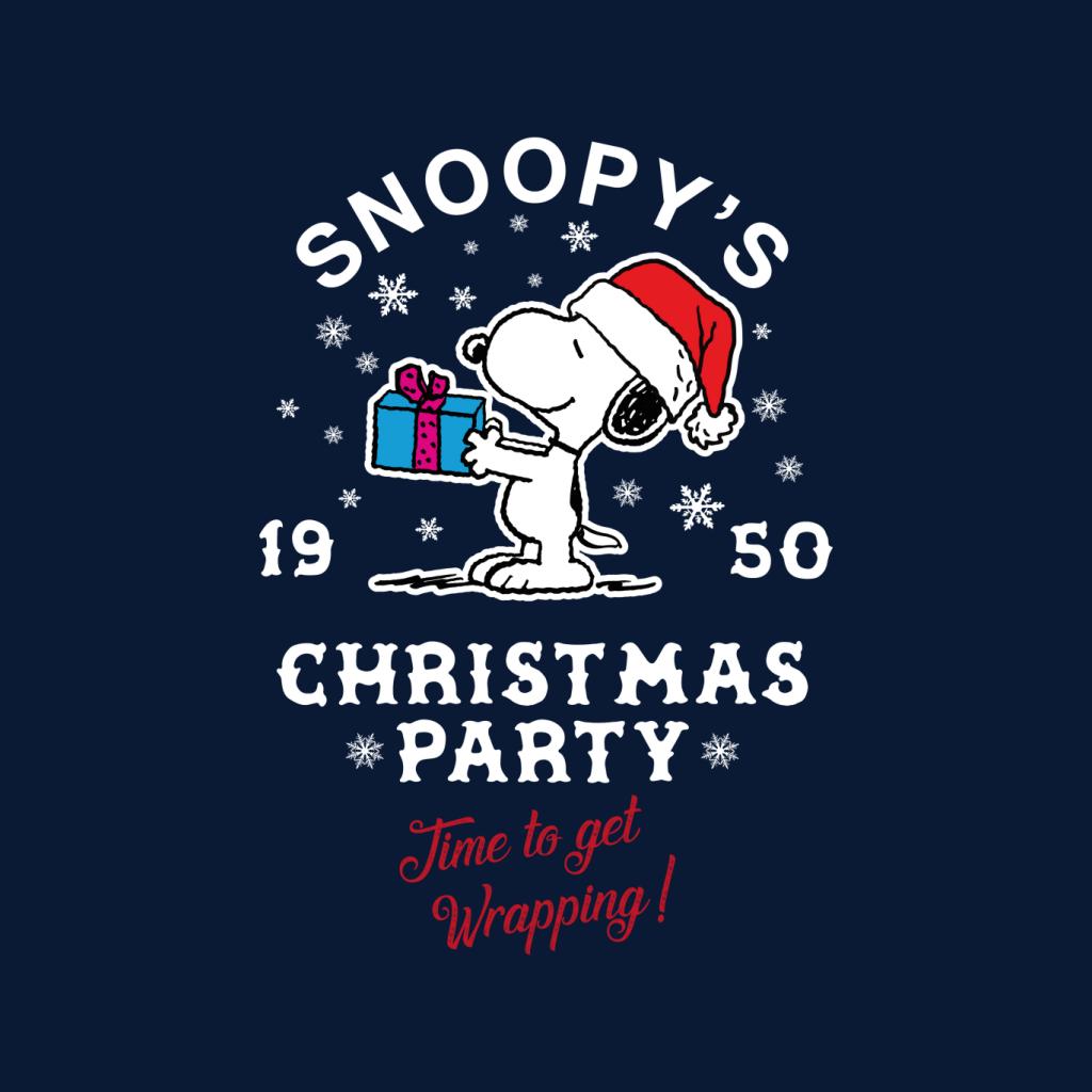 Peanuts Snoopy's Christmas Party Time To Get Wrapping Men's T-Shirt-ALL + EVERY