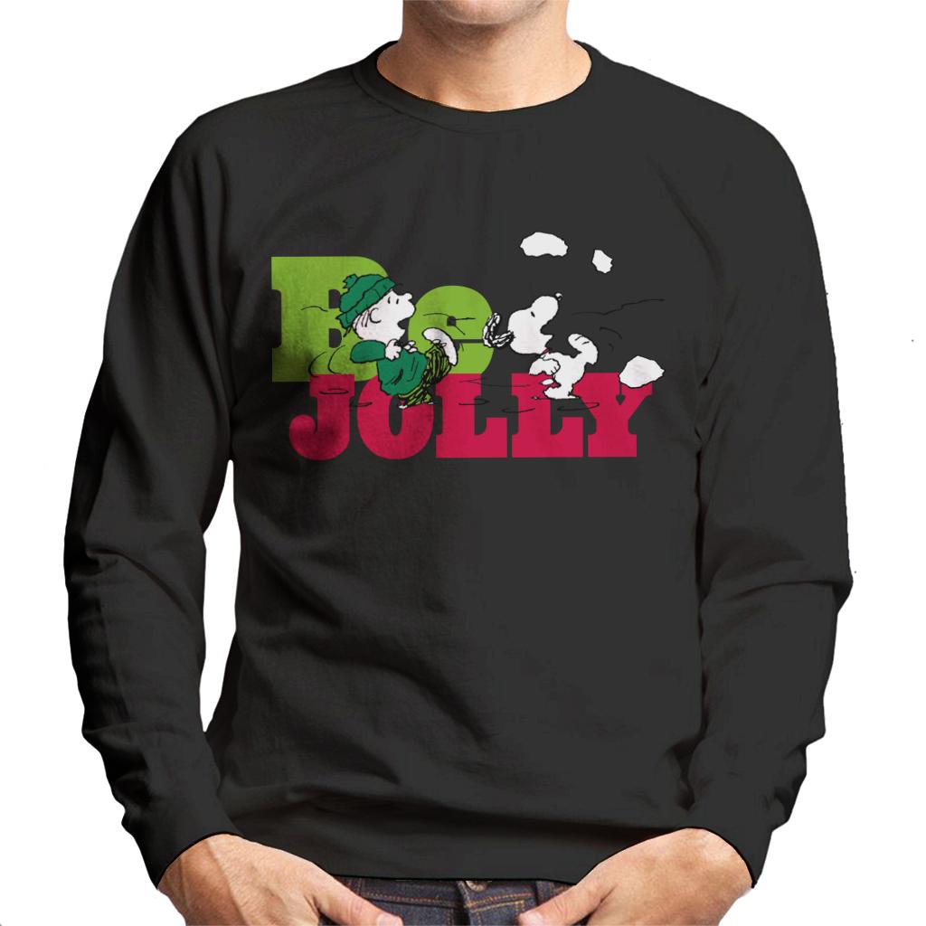 Peanuts Christmas Snoopy And Charlie Brown Be Jolly Men's Sweatshirt-ALL + EVERY