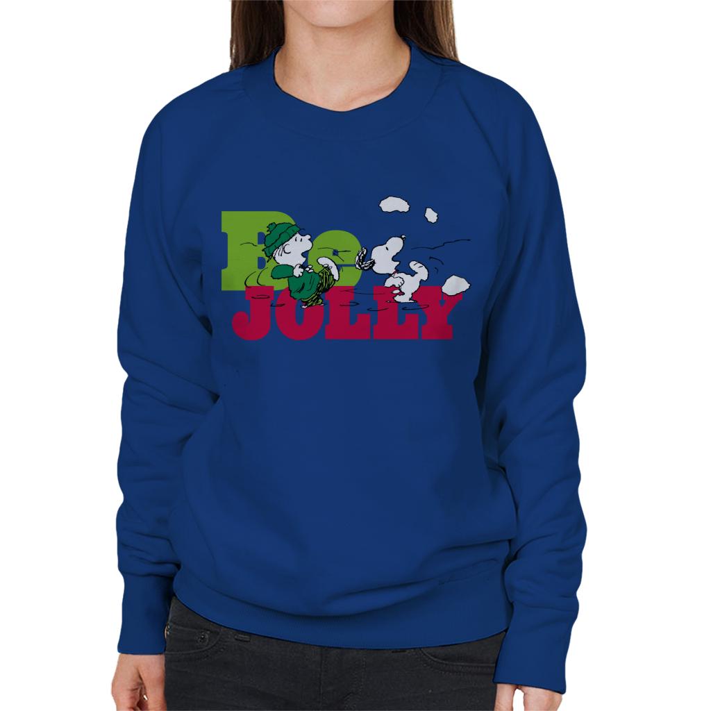 Peanuts Christmas Snoopy And Charlie Brown Be Jolly Women's Sweatshirt-ALL + EVERY