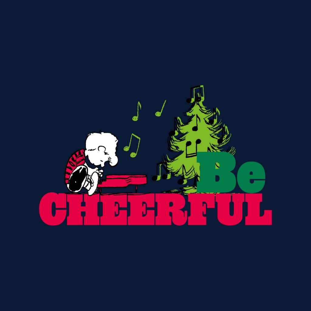 Peanuts Christmas Schroeder Be Cheerful Men's T-Shirt-ALL + EVERY