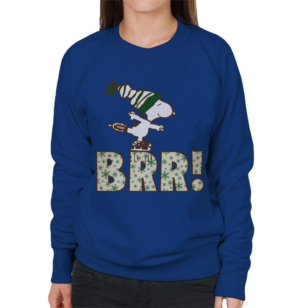 Peanuts Christmas Snoopy Ice Skating Brr Women's Sweatshirt-ALL + EVERY