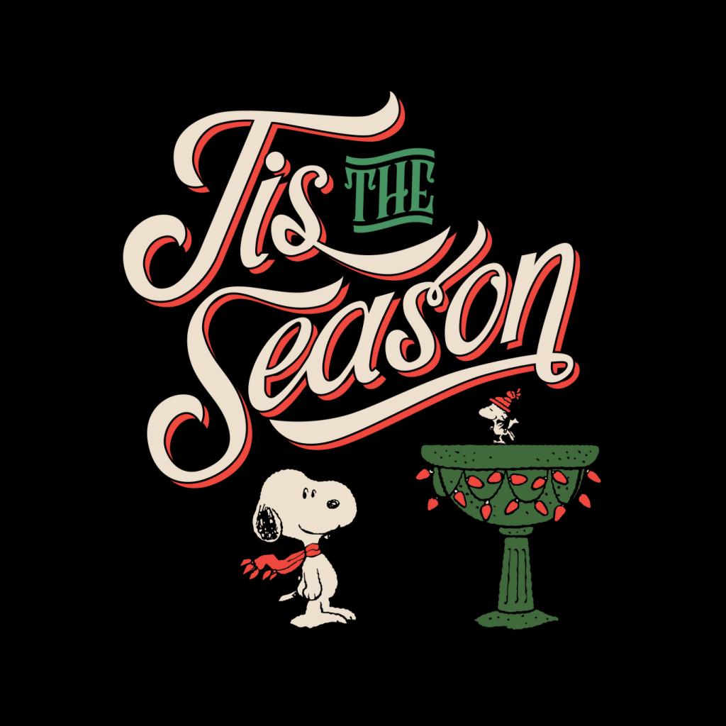 Peanuts Christmas Snoopy Tis The Season Men's T-Shirt-ALL + EVERY