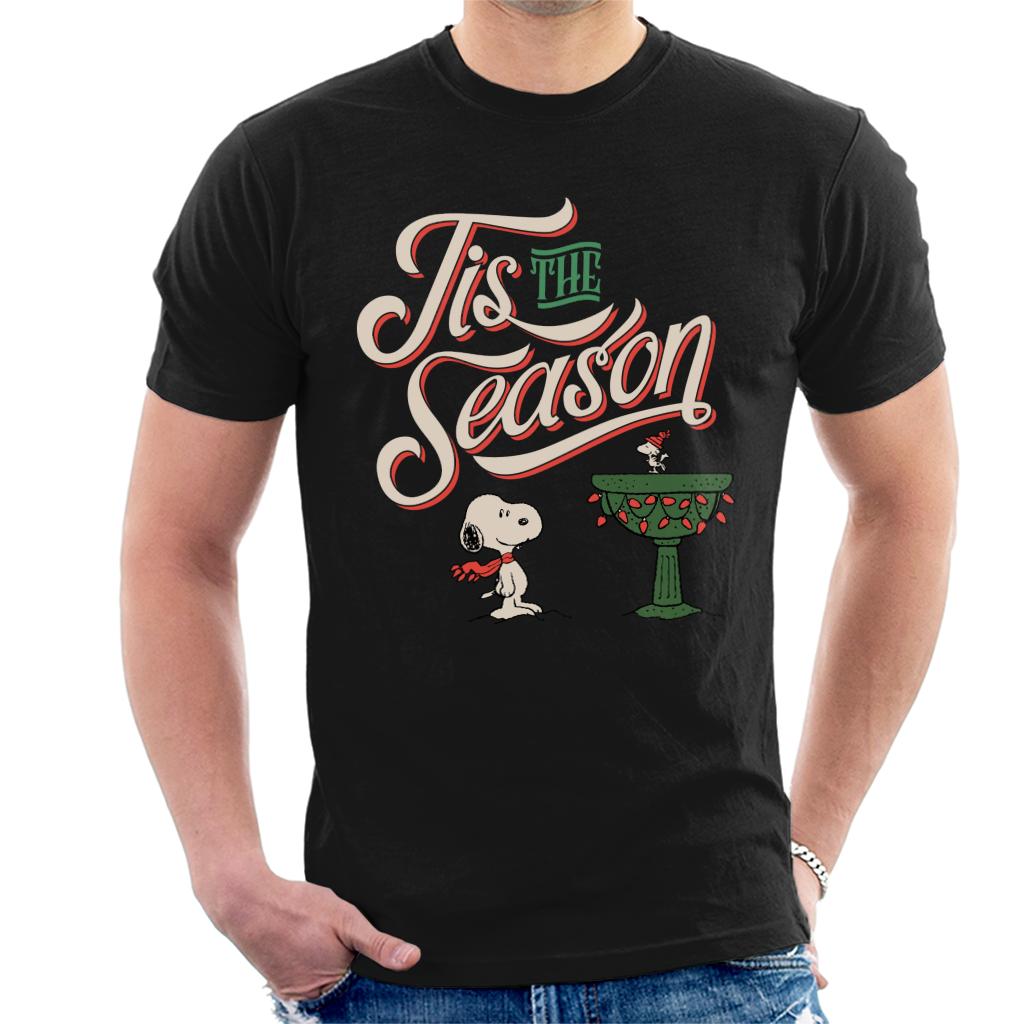 Peanuts Christmas Snoopy Tis The Season Men's T-Shirt-ALL + EVERY