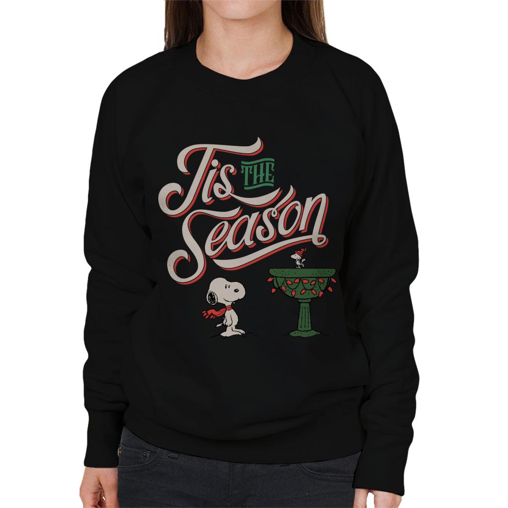 Peanuts Christmas Snoopy Tis The Season Women's Sweatshirt-ALL + EVERY