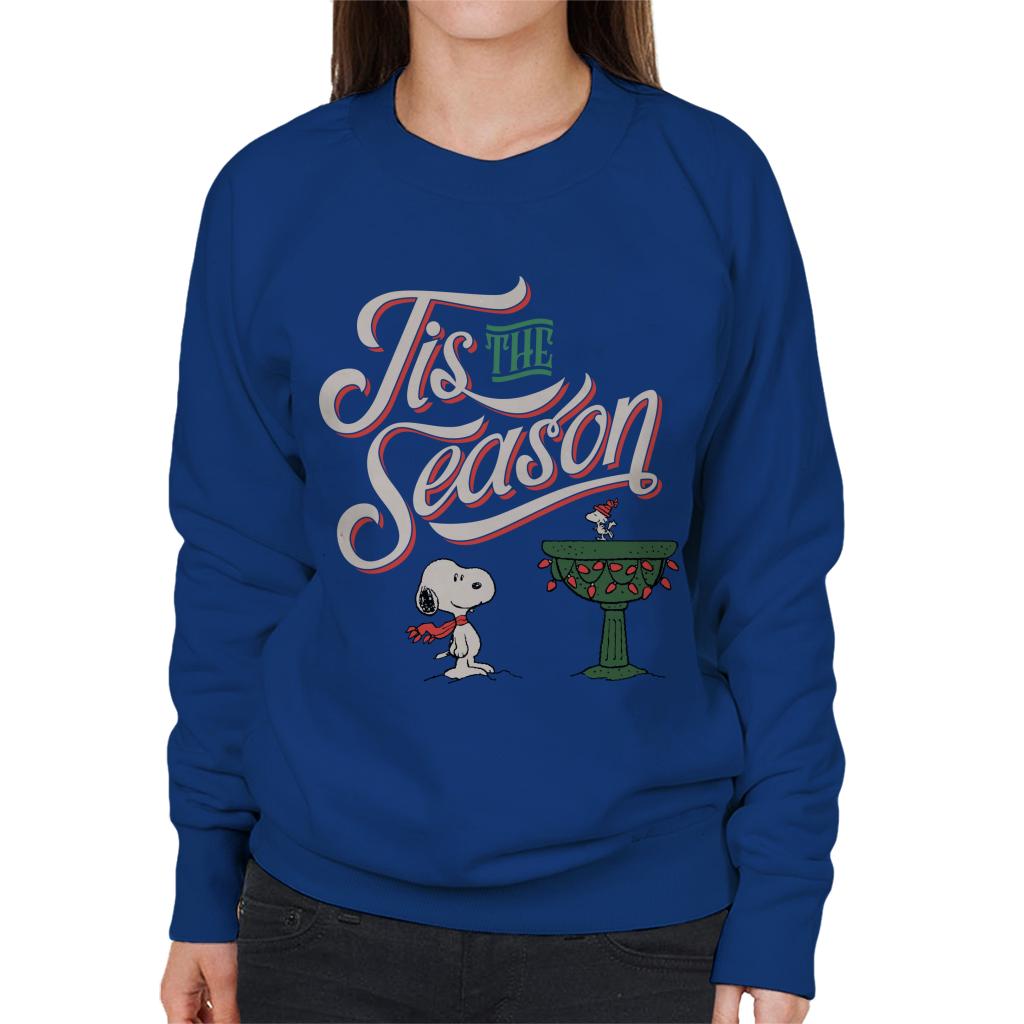 Peanuts Christmas Snoopy Tis The Season Women's Sweatshirt-ALL + EVERY