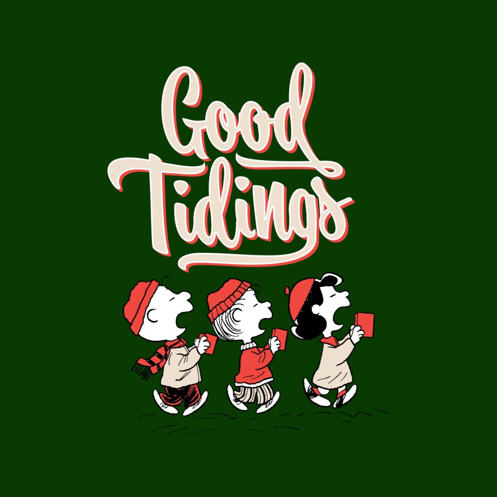 Peanuts Christmas Good Tidings Women's T-Shirt-ALL + EVERY