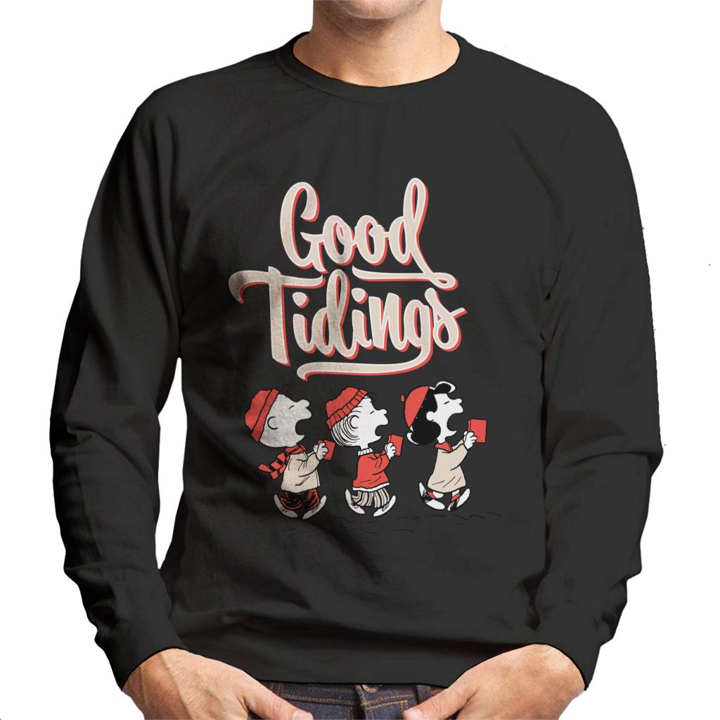 Peanuts Christmas Good Tidings Men's Sweatshirt-ALL + EVERY