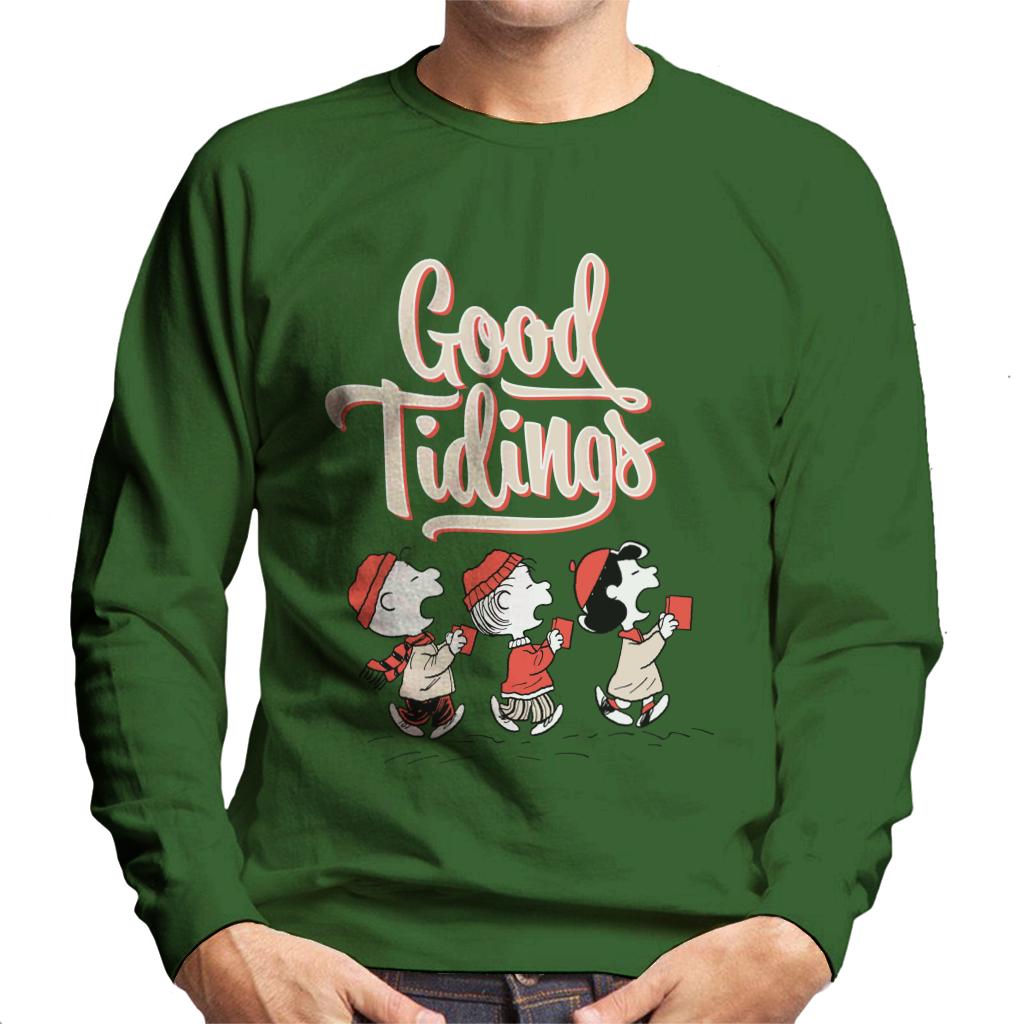 Peanuts Christmas Good Tidings Men's Sweatshirt-ALL + EVERY