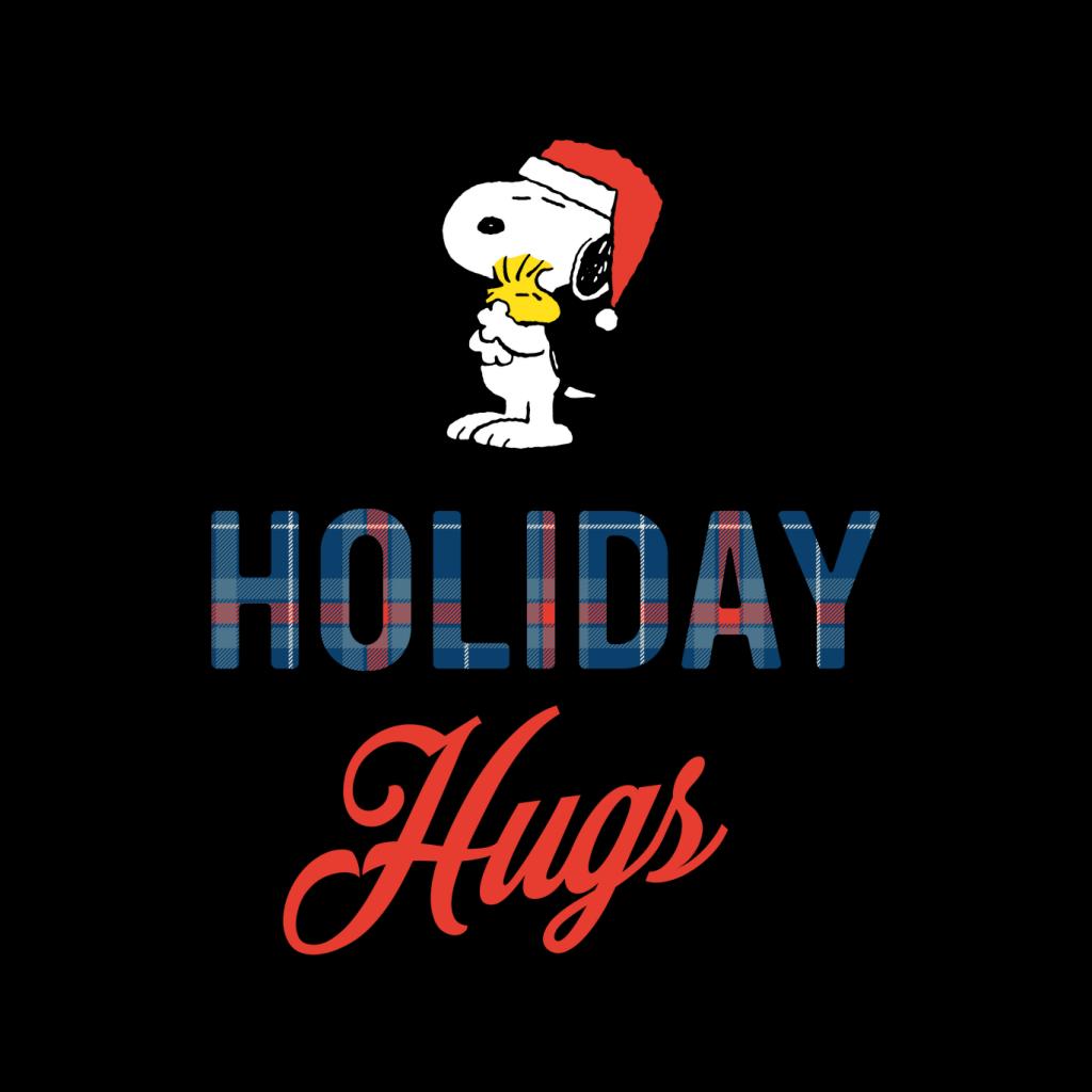 Peanuts Christmas Love Snoopy Holiday Hugs Men's T-Shirt-ALL + EVERY