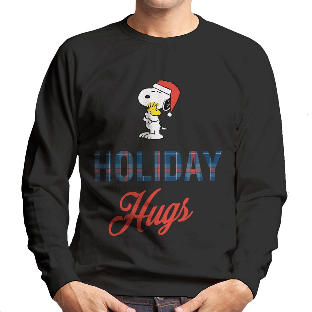 Peanuts Christmas Love Snoopy Holiday Hugs Men's Sweatshirt-ALL + EVERY