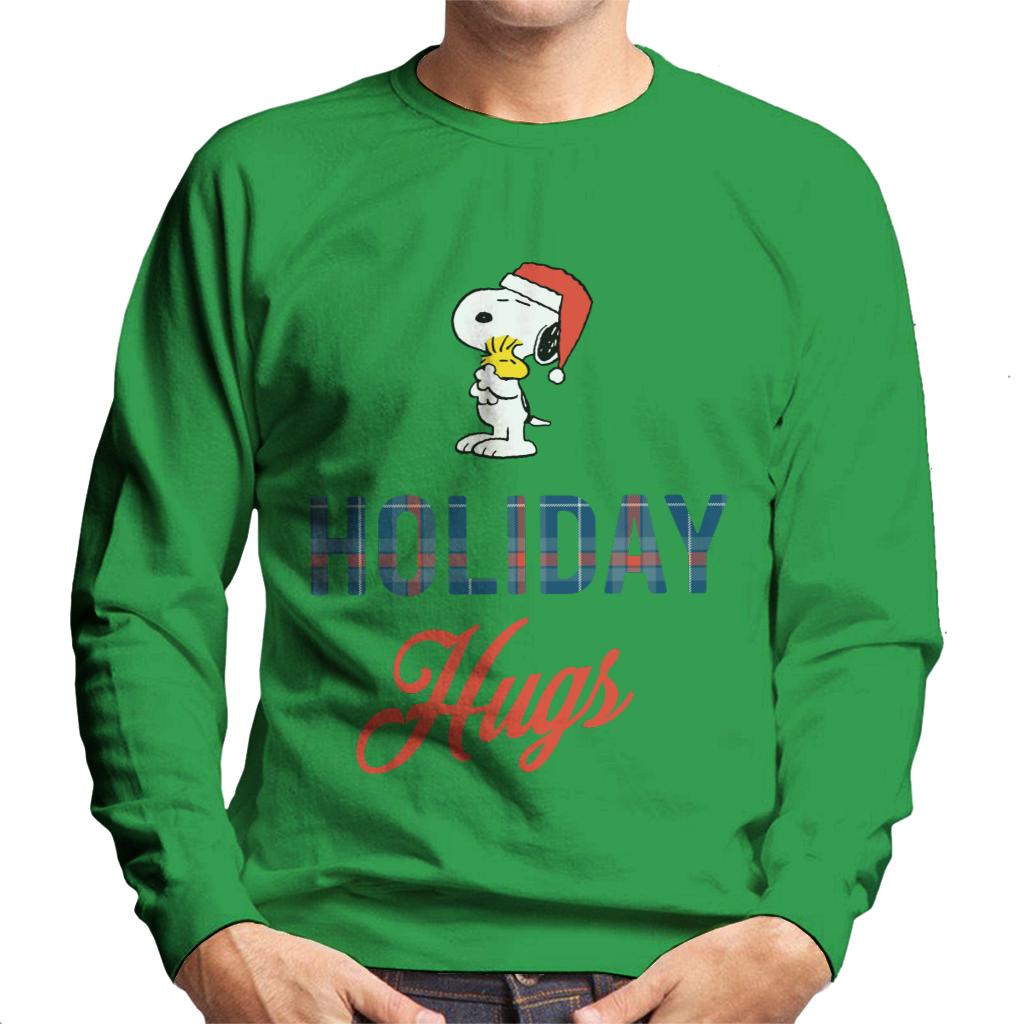 Peanuts Christmas Love Snoopy Holiday Hugs Men's Sweatshirt-ALL + EVERY