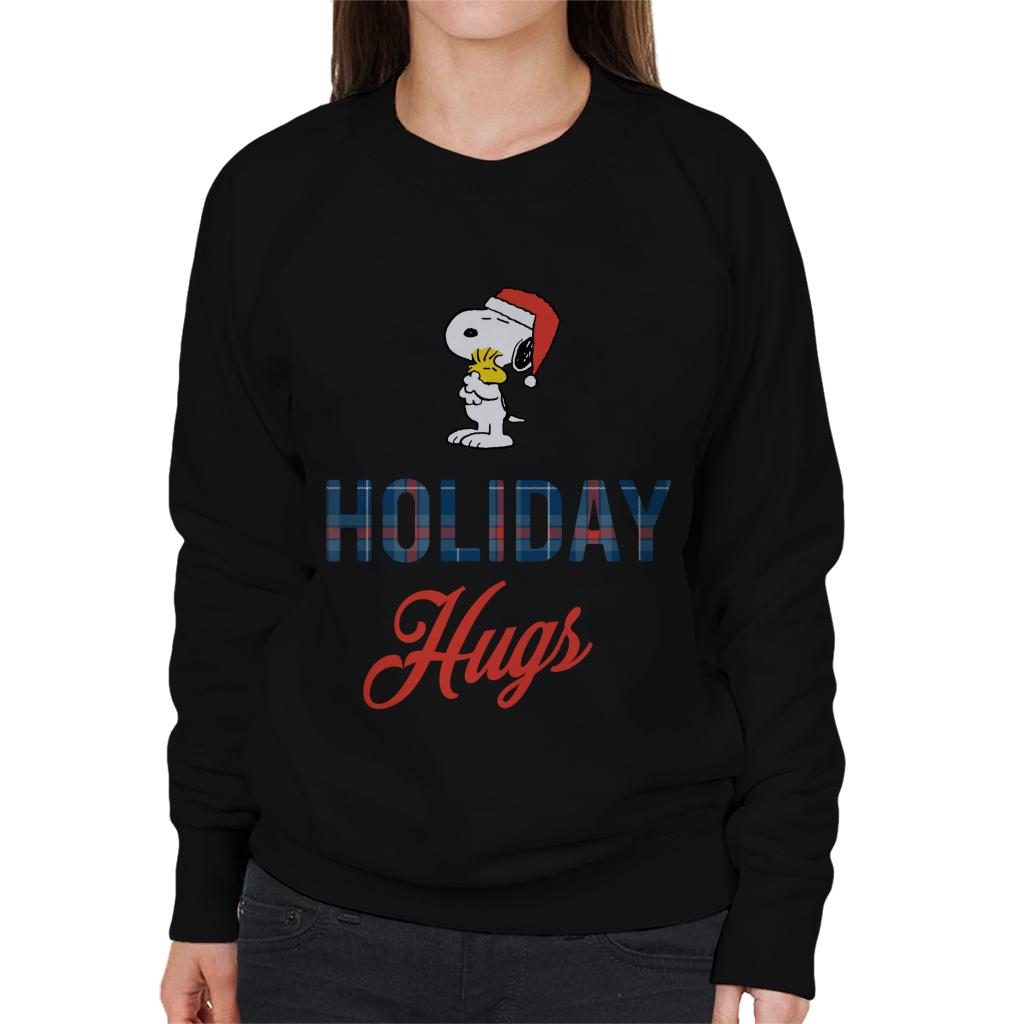 Peanuts Christmas Love Snoopy Holiday Hugs Women's Sweatshirt-ALL + EVERY