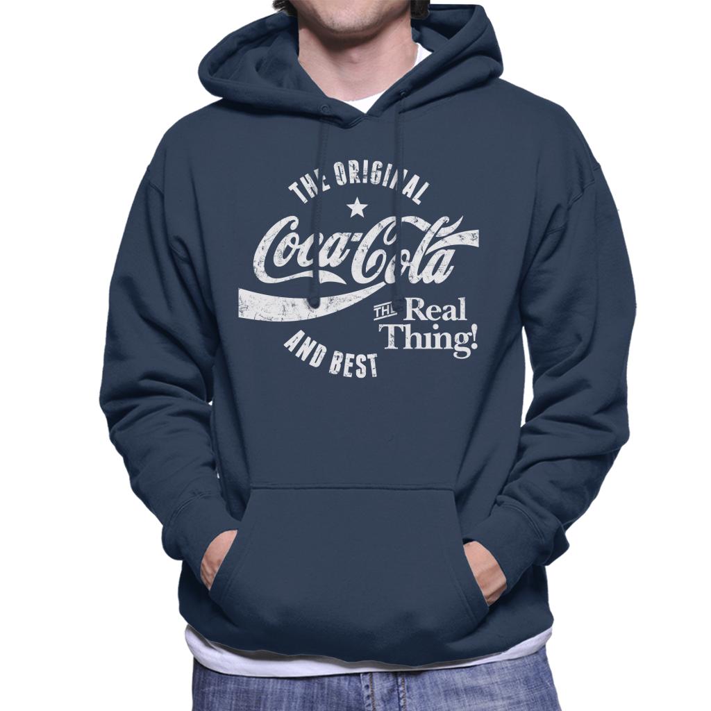 Coca Cola The Original And The Best White Logo Men's Hooded Sweatshirt-ALL + EVERY