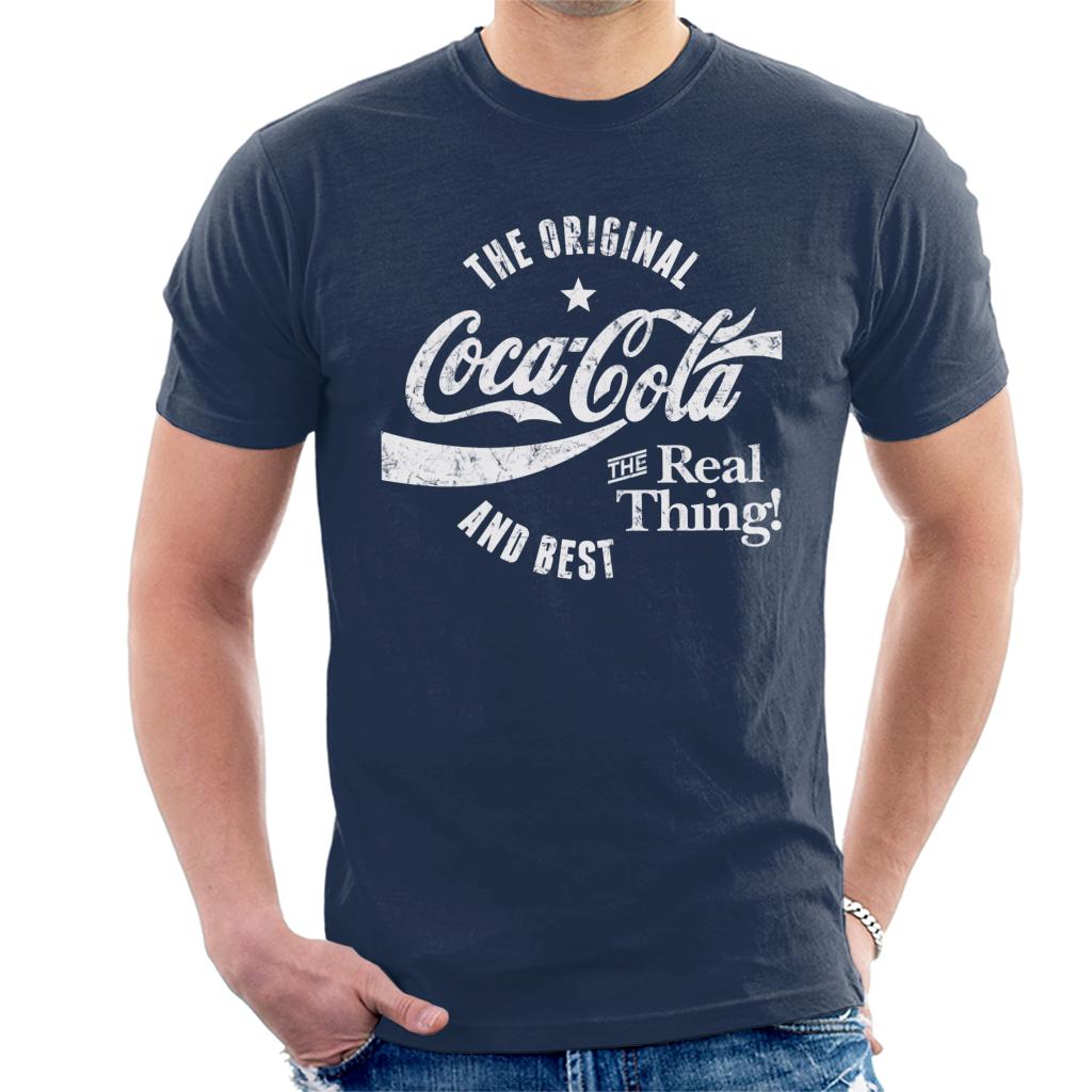 Coca Cola The Original And The Best White Logo Men's T-Shirt-ALL + EVERY