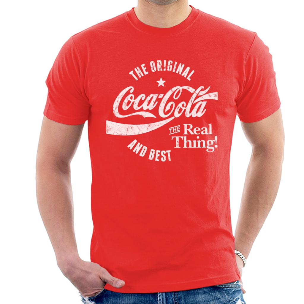 Coca Cola The Original And The Best White Logo Men's T-Shirt-ALL + EVERY