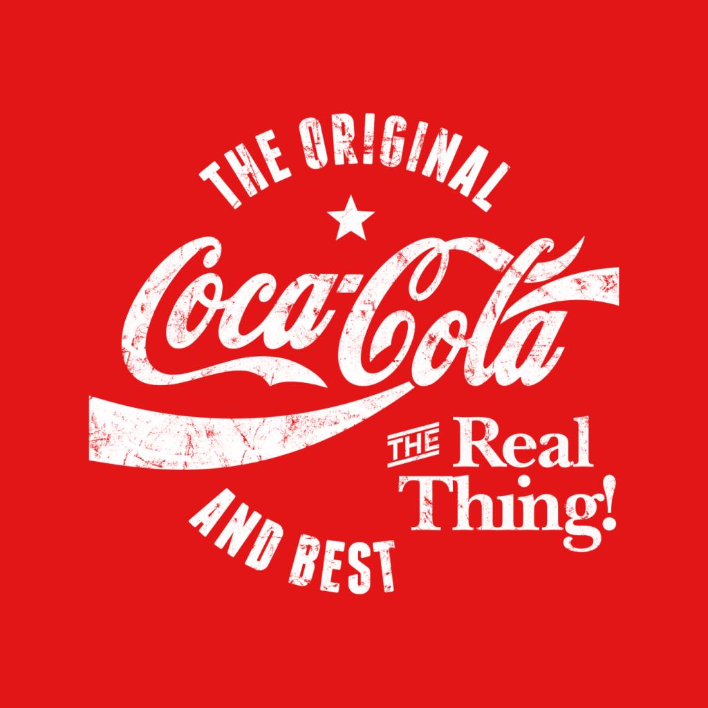 Coca Cola The Original And The Best White Logo Men's T-Shirt-ALL + EVERY