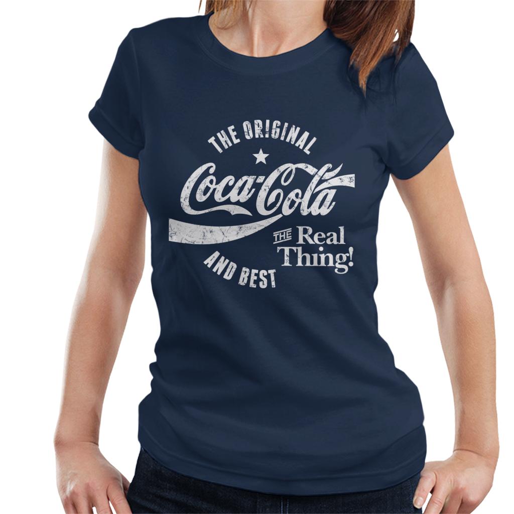 Coca Cola The Original And The Best White Logo Women's T-Shirt-ALL + EVERY