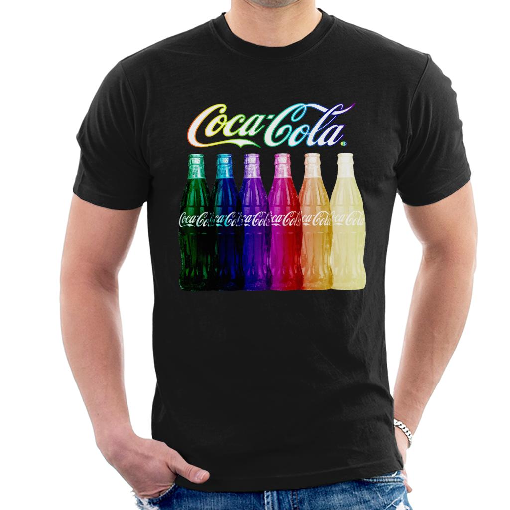 Coca-Cola-Rainbow-Multi-Bottles-Mens-T-Shirt