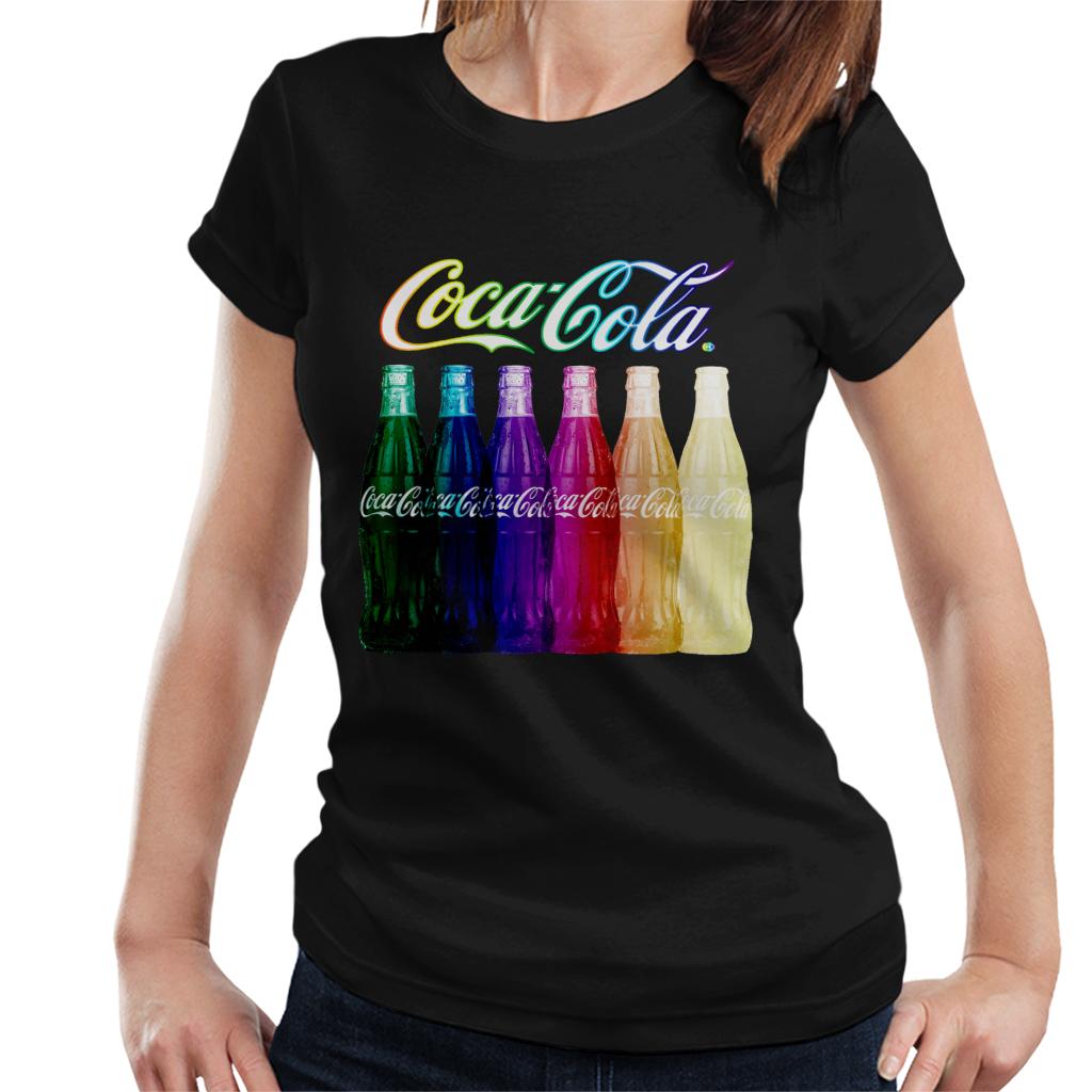 Coca-Cola-Rainbow-Multi-Bottles-Womens-T-Shirt