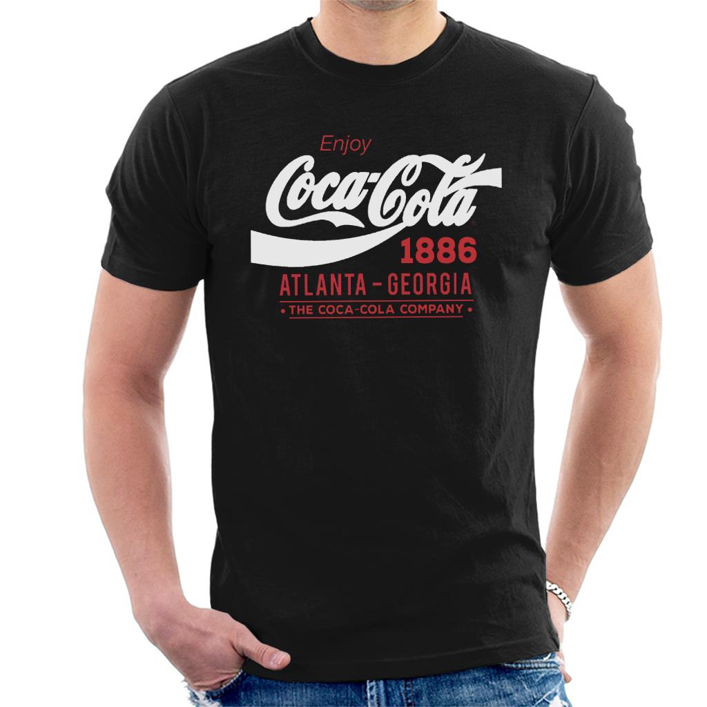 Coca-Cola-White-Classic-Logo-Mens-T-Shirt