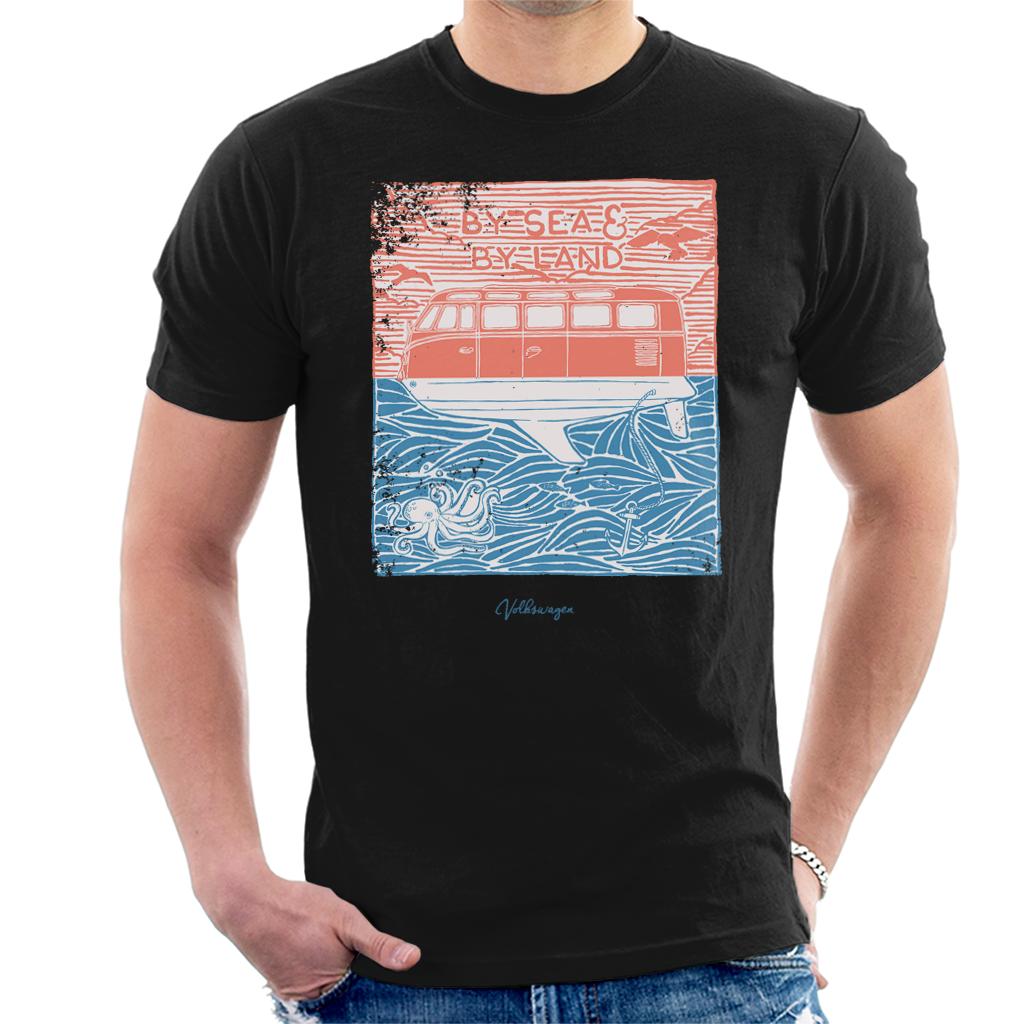 Official-Volkswagen-By-Sea-And-Land-Mens-T-Shirt
