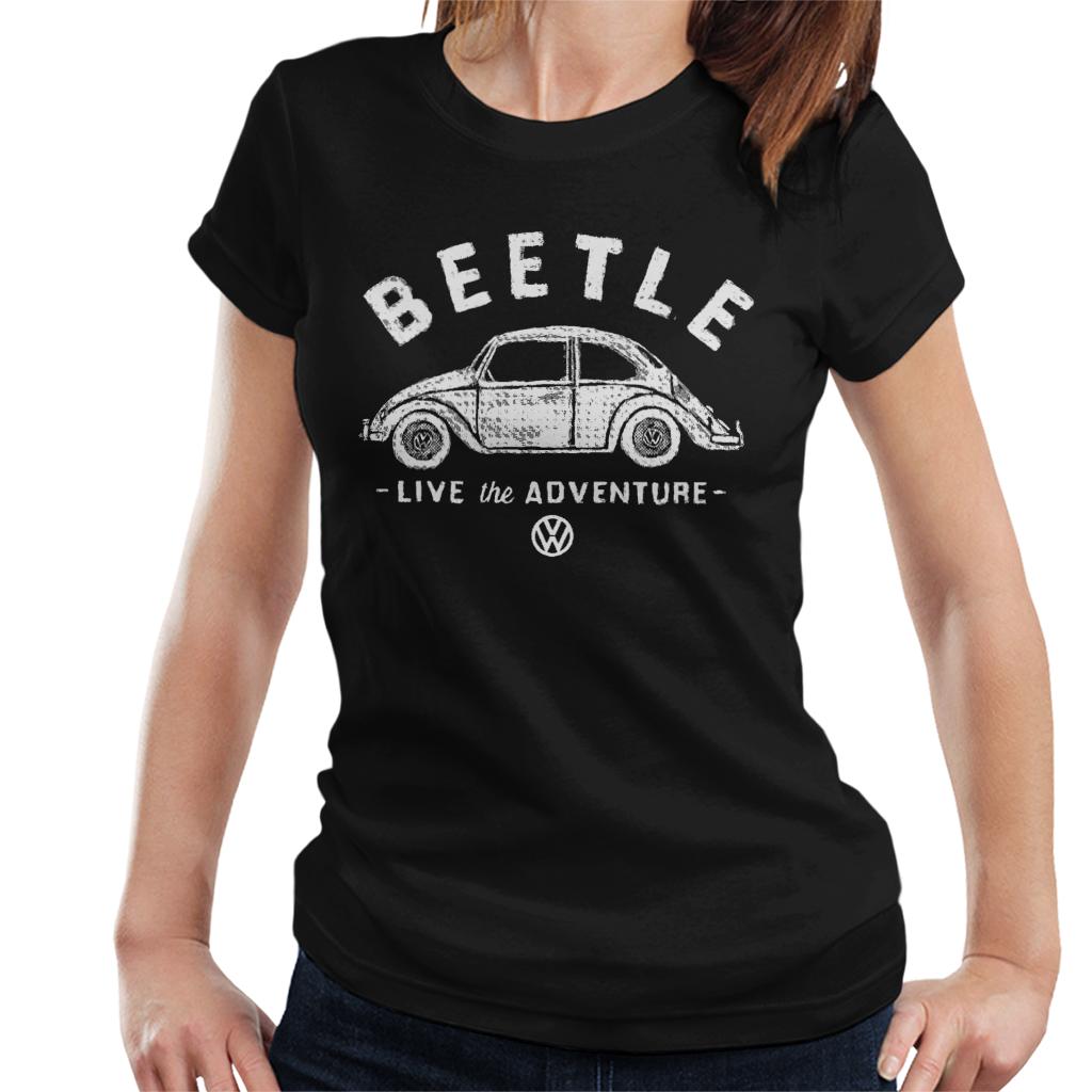 Official-Volkswagen-Beetle-White-Live-The-Adventure-Womens-T-Shirt