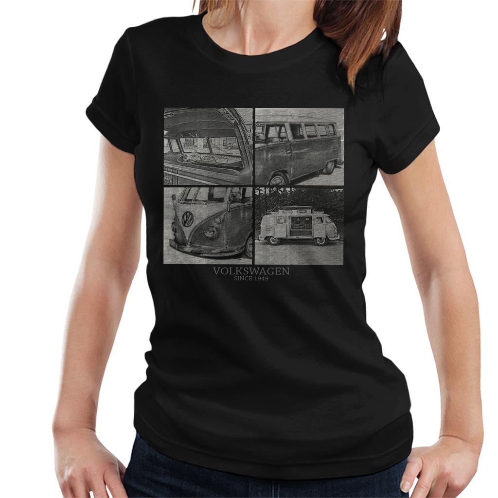 Official-Volkswagen-Camper-Sketch-Womens-T-Shirt