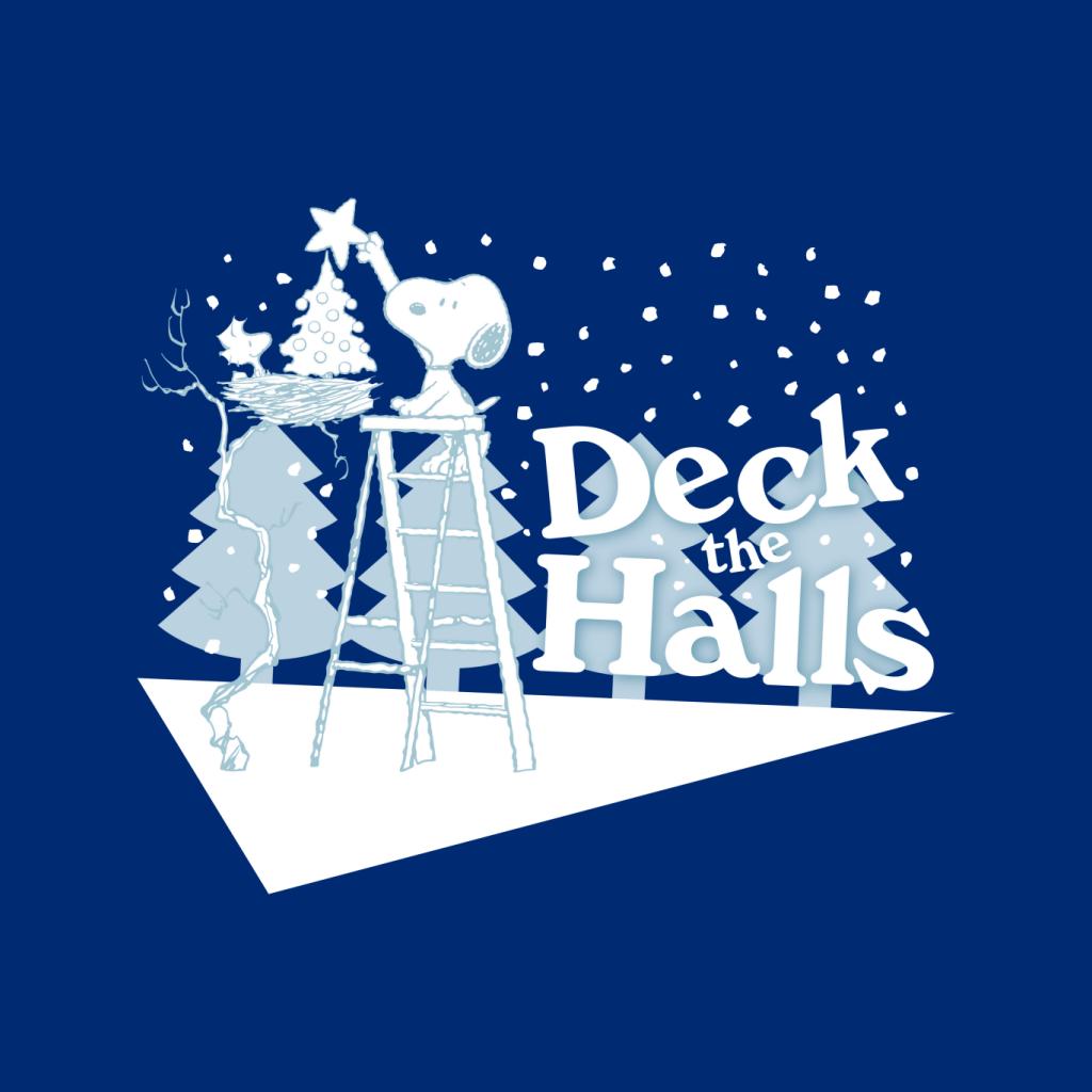 Peanuts Christmas Snoopy Deck The Halls Men's Sweatshirt-ALL + EVERY