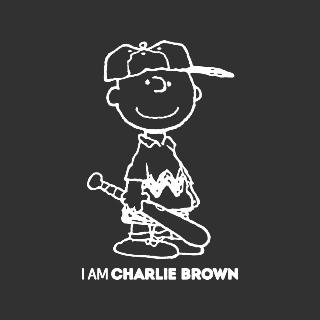 Peanuts I Am Charlie Brown White Text Women's T-Shirt-ALL + EVERY