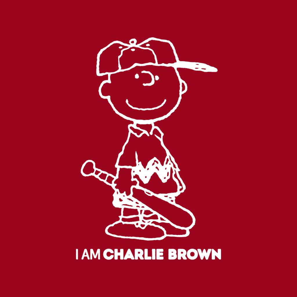 Peanuts I Am Charlie Brown White Text Women's T-Shirt-ALL + EVERY