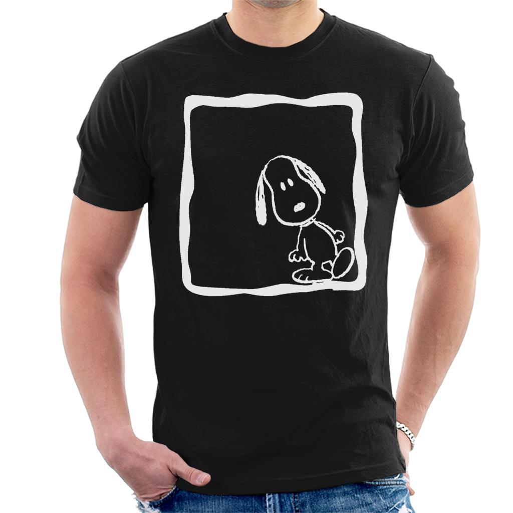Peanuts-Snoopy-White-Lean-Mens-T-Shirt