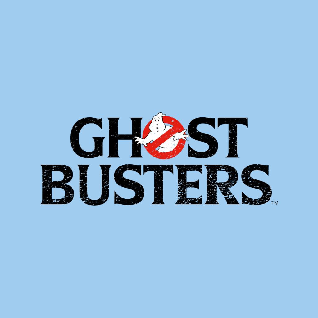 Ghostbusters Faded Black Text Logo Men's T-Shirt-ALL + EVERY